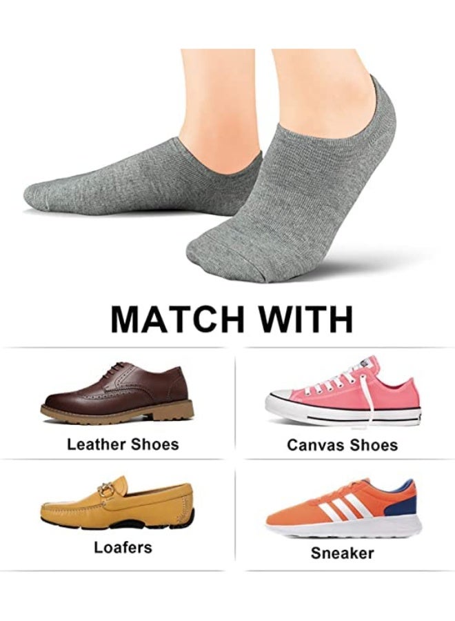 ChicAbode 8 Pairs No Show Socks, Women Low Invisible Casual Socks, Non Slip Flat Boat Line Socks, Casual Low Cut Thin Non Slip Boat Liners for Loafers, High Heel Shoes - Image 5